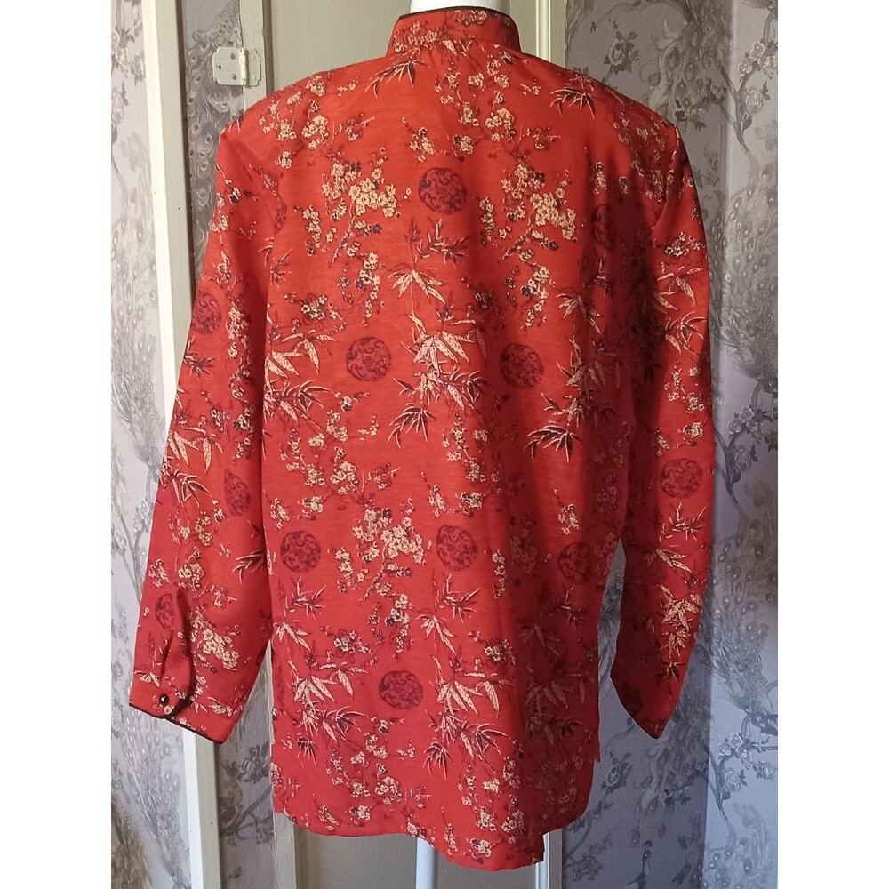 The Tog Shop Red/Black Asian Style Blouse 14 NWT - Picture 5 of 16